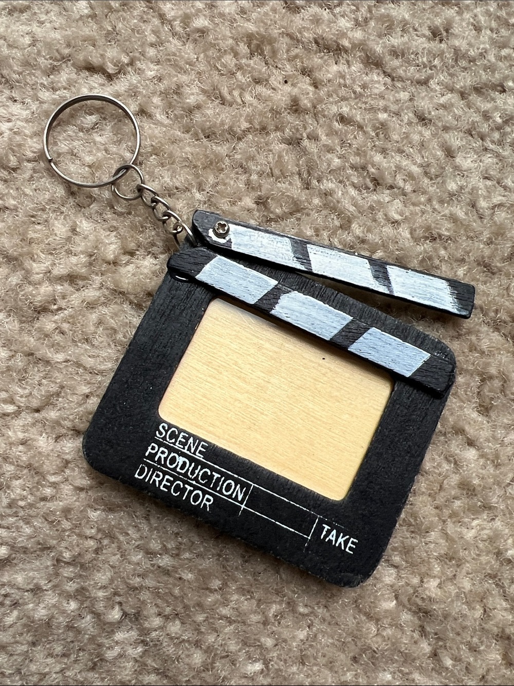 Hollywood Studio Set Movie Film Clapperboard Picture Photo Keychain Accessory